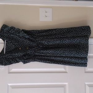 Green polka dot dress size L